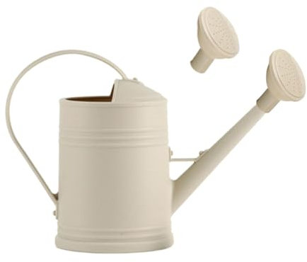 Sharplace Gießkanne Gartengießkanne Blumengießkanne 2 L Pflanzengießer aus Kunststoff mit abnehmbarem Zerstäuber und langem Auslauf Ideal für die Gartenbewässerung zu Hause, Beige