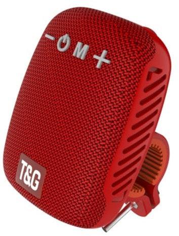 Generic Altoparlante Bluetooth da ciclismo, portatile, per bicicletta, moto, radio FM, scheda TF, disco U, risponde alle chiamate, impermeabile IPX5 (rosso)