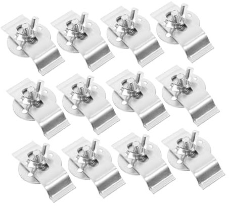 HOMOCONO 12 Juegos De Accesorios Para Lavabo Bajo Encimera Soportes Para Fregadero Abrazaderas De Soporte Para Cocina Clips De Metal Para Fregadero Clips Para Fregadero Kit De Montaje