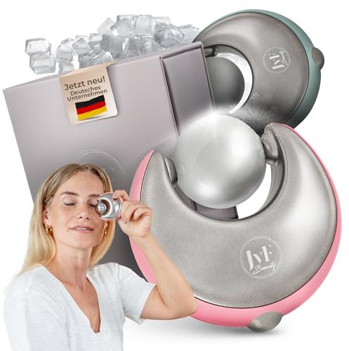 Ice Roller, JvF Beauty® Gesichtsmassagegerät Cryo Therapie Gesichtsformungswerkzeug mit Kühlfunktion Augen Roller Face Massager Für Gesicht Cryo Facial Anti Falten Anti Aging | Pink