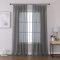 Joydeco 2er Set H245 x B140 cm Grau Transparent Vorhang Schiene Gardinen mit Kräuselband Durchlässig Curtains Lang Vorhänge für Schienensystem Modern