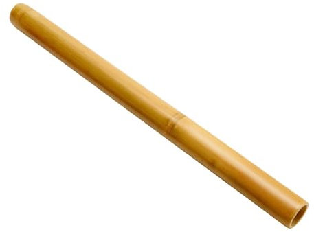 Getuse Rouleau de massage en bambou naturel pur Gua Sha Outil pour relaxation musculaire lombaire 45 x 3 cm