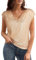 Damen Cocktailbluse Elegant Funkelnde Pailletten Tunika V-Auschnitt Kuzre Ärmel Shirt Glitzer Oberteile für Kleid Tops Gold XXL