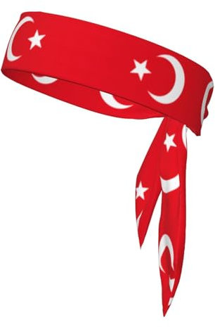 Sport-Stirnband mit Flagge der Türkei, athletische Schweißbänder, elastische Haarbänder, für Basketball, Laufen