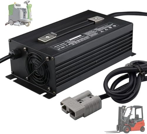 1500W chargeurs de Batteries au Plomb 24V 40A,pour Chargeur De Batterie De Voiturette De Golf Voitures,tondeuses à Gazon,Marines Chargement des Batteries avec Connecteur Anderson(A,Plug 50A)