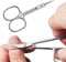 Professionelle Nagelhautschere mit Gebogener Spitze, Nagelscheren Nagelhautzange aus Rostfreiem Edelstahl, zum Präzisen Kürzen Entfernen von Nagelhaut, Augenbrauen und Wimpern
