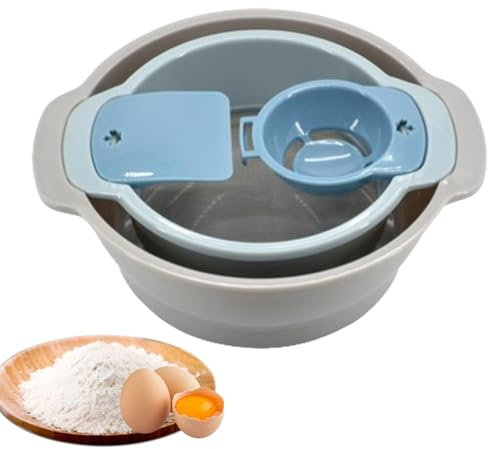 Setaccio per farina, setaccio per polline | Set da tavola con setaccio 4 pezzi - Setaccio per setaccio, setaccio per farina, set setaccio per farina, vassoio per setaccio per farina leggera, raccolta