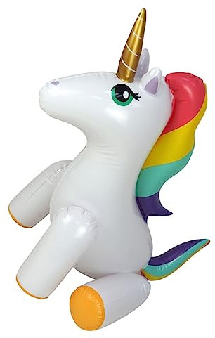 Toyvian Summer Boys and Girls Inflatable Unicorn Sprinkler Pvc Plaything Outdoor Toys for Boys and Girls Unicorn Pool Toys