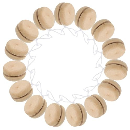 INOOMP 15stücke Teiliges Holz Yo-yo Bälle Für Junge Mädchen DIY Malspielzeug Fördert Kreativität Und Ästhetisches Empfinden Für Gruppenaktivitäten Und Bastelprojekte