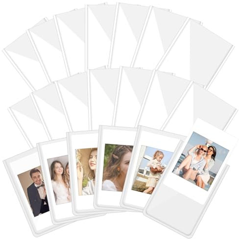 20 Stück Mini Magnet Bilderrahmen, 9.3 x 6.3 cm Magnetrahmen, Kühlschrankmagnetrahmen Foto Magnete Selbstklebend Magnet Magnetrahmen Bilderrahmen Selbstklebend für Informationsrahmen Wände (Weiss)