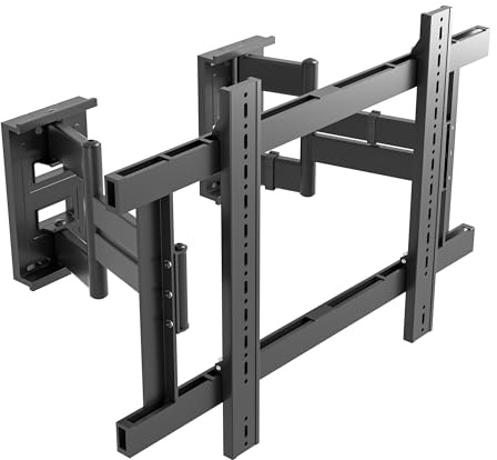 GUZHIKU 1.3 Ultra Slim Corner TV Wall Mount for 120 115 110 100 98 90 86 85 inch, Full Motion TV Bracket for 55-120 inch LCD/LED/OLED Screen Hold 135kg, Max VESA 800x600, Swivel Tilt Preassembled