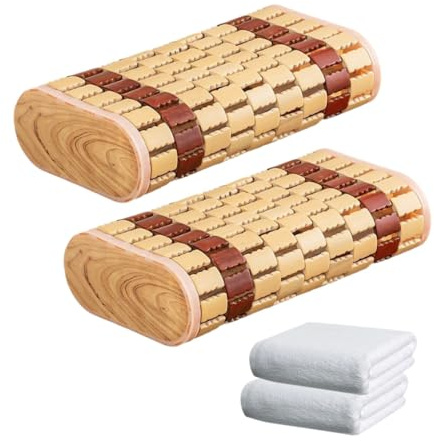 2 almohadas de bambú para reposacabezas de sauna, almohada de sauna con 2 toallas blancas, soporte para la cabeza, hogar, spa, gimnasio