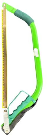 Bow Saw with Sturdy Tubular Steel Frame, Super Sharp Blade & Soft Grip Multi-Function Safety Handle with Finger Guard – Ideal for Wood, Trees & Branches