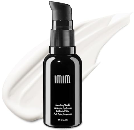 Augencreme gegen Falten und Augenringe, IMIM Anti-Aging Eye Cream mit Hyaluronsäure & Peptiden, Reduziert Dunkle Ringe, Schwellungen & Fältchen, Straffende Augenpflege, 30g