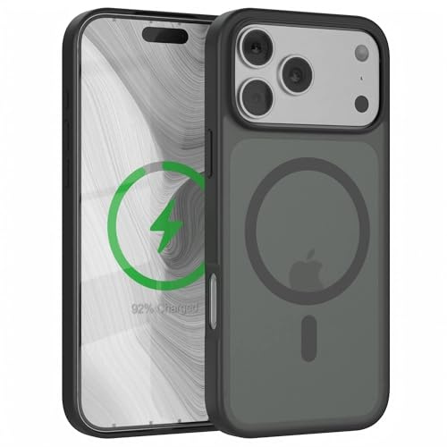 EAZY CASE Ultra Schutz Outdoor Hülle kompatibel mit iPhone 17 Pro Max kompatibel mit Qi-Charging, hochwertige Schutzhülle mit Aufprallschutz, Handyhülle mit Kameraschutz, Schwarz - Qi Charging