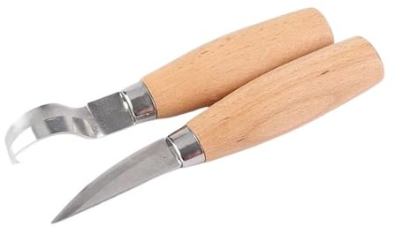 Schnitzset 2PCS Nützliche Löffel Carving Holz Carving Hand Meißel Holz Carving Hand Werkzeuge Löffel Holz Carving Messer Holzschnitzerei Werkzeug