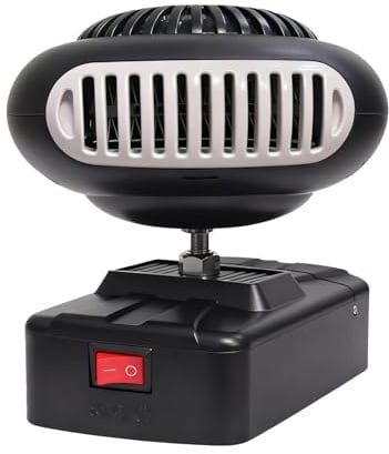 BommFu Chauffage à Piles,Défogeur Portable sans Fil,Chauffage Auto Silencieux Dégivrage De Pare-Brise | pour Camion Auto Moto Berline Pick-Up Scooter SUV Chambre Salle De Bain