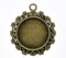 SiAura Material ® - 1x Anhänger Medaillon, Cabochon Fassung D. 20 mm, Bronzefarben