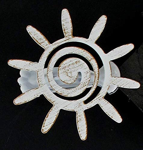 MadeInNature Pince à Rideau et Voilage, Métal, relève et décore Votre Rideau, modèle et Coloris au Choix (Helios Blanc/Or)