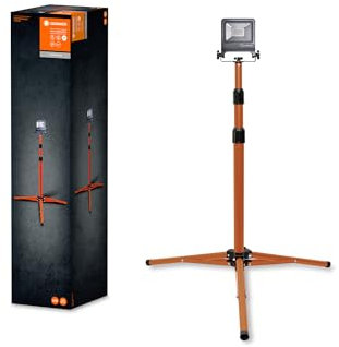 LEDVANCE LED Arbeitslicht, Leuchte für Außenanwendungen, Kaltweiß, Tripod-Ständer, LED Worklight, Gris Foncé, 1 x 20 Watt