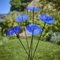 5er Set Sonnenfänger Garten Stecker, 75cm hohe Sonnenscheiben Dekoration für Garten, Balkon oder Terrasse, Farbe:blau