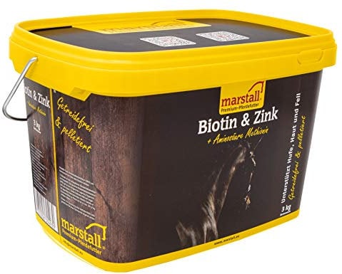 marstall Premium-Pferdefutter Biotin + Zink, 1er Pack (1 x 3 kilograms)