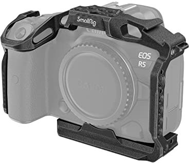SMALLRIG Cage Käfig für Canon R5 R6 R5 C Spiegellose Kamera, Aluminiumlegierung Cage mit Stromlinienförmiger Struktur - 3233B