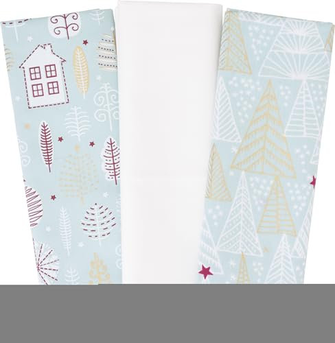 Bea Lena Stoffpaket Frozen Winter 3er-Set, 3 Designs à 50 x 70 cm