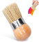 Pinceau à Pochoir, Pinceau de Cire de Peinture à la Craie avec poignée Ronde Brosse de modèle pour Peinture ou pour cirer des Meubles