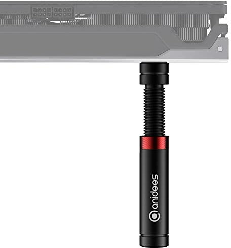 anidees Grafikkartenhalterung GPU-Halterung, Halterung aus Vollaluminium bietet starken Halt und Ständer für universelle VGA-Karten, Unterstützung von 62 bis 100 mm Länge, AI-GP-L