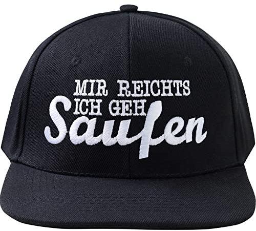EXPRESS-STICKEREI Lustige Kappe Mit Spruch 'Mir Reichts Ich Geh Saufen' - Verstellbare Urban Basecap - Hochwertige Schildkappe - Baseball Snapback Mit Verschluss - Einheitsgröße
