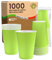 1000 Bicchieri in Carta 200ml Ecologici Biodegradabili Monouso Made in Italy Asporto Bevande Calde Acqua Colorati VERDE - Prodotto e Confezionato in Italia