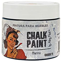 CHALK PAINT | MARINO | MARYPAINT Pintura para Muebles 25 colores 300ml Mate al Agua (300, Marino)
