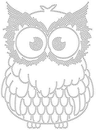 SUPERDANT Eule Strass Hotfix Zum Aufbügeln Süßes Tier Strass Transfer zum Aufbügeln Für DIY Stras Hotfix Transfer Patch Handwerk T Shirt Kleidung Hut Tasche Aufkleber Für T Shirts Hoodie Tasche Mantel