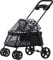 Premium Hundebuggy Clearance – atmungsaktiver kleiner Hundewagen mit Regenschutz – Katzenbuggy Kinderwagen – inklusive Getränkehalter – Haustierausrüstung perfekt für Welpen und Kätzchen