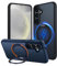 Iokmax für Samsung Galaxy S24 Hülle mit 360°Magnetisch Ring Ständer kompatibel mit MagSafe, Stoßfest Kratzfeste Militärischer Schutzhülle Cover, Dünn Handyhülle Case für Samsung S24, Schwarz