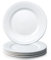 NUTRIUPS 27x2cm Platos Llanos, Platos Grandes, Cerámica, Blanca, Platos Vajilla (6)