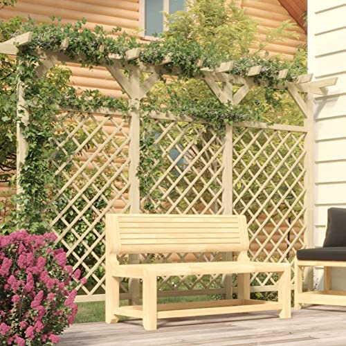 Chaduof Clôture en treillis avec pergola 300 x 50 x 200 cm en bois de pin, clôture en treillis, grille de jardin, panneaux pour clôtures-318417