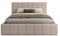 FEDVE Bett 180x200 Beige - Handorf Polsterbett Mit Bettkasten - Doppelbett Mit Stauraum - Schlafzimmer Bett
