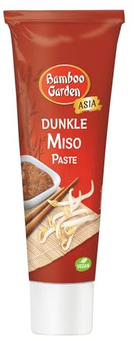 Bamboo Garden - Miso Paste dunkel | Zum Zubereiten von Miso Suppe | Intensiv würziger Geschmack | Vegan | 45 g in der Tube