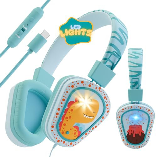 Kidrox® Toddler Baby Headphones (1-7 years old) for Kids, Durable & Flexible Headphones for Kids, Girls & Boys, 85/94dB Limiting Wired Children HeadPhones for School, Airplane, Travel, iPad, Tablet