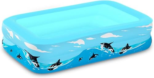 Piscina Hinchable Infantil,Piscinas Infantiles para Niños,Piscina Rectangular para Jardín,Piscina Inflable Niños para Fiesta de Verano en La Piscina Interior Exterior