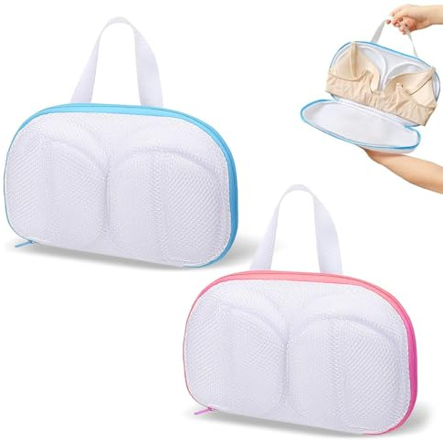 2 Pezzi Sacchetto Lavatrice, Salva Reggiseno Retina per Lavatrice Rete Di Lavaggio Riutilizzabile Sacchetti Lavatrice per Reggiseno, Biancheria Intima, Calze, Vestiti Per Bambini In Lingerie