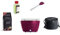 LotusGrill Starter Set 1x PRUGNA-VIOLA 1x CARBONE LEGNO FAGGIO 1Kg,1x PASTA COTTURA FUOCO 200ml,1x Pennello da barbecue PRUGNA-VIOLA,1x Borsa per trasporto - Der raucharme GRIGLIA CARBONE/BARBECUE