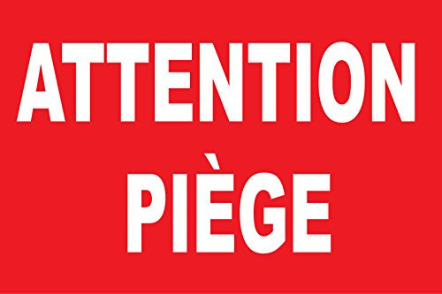Panneaux Signaletiques.fr - Panneau d'avertissement Rouge - PVC 3mm - Paysage - 300x200mm - Avertissement - Montage mural - Fonctionnel