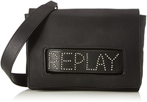 Replay Damen Fw3737.000.a3127 Schultertasche Schwarz (BLACK)