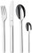 WMF Lyric Edelstahl Besteck Set 6 Personen, Essbesteck Set 24 teilig Monobloc-Messer, Cromargan protect poliert, kratzbeständig, spülmaschinenfest