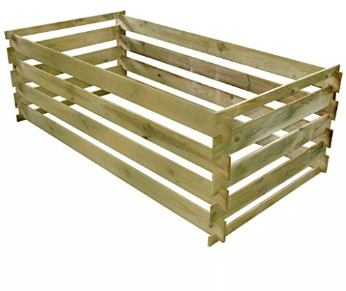 Festnight Komposter Gartenkomposter mit Stecksystem Kiefernholz Imprägniert 160x80x58 cm