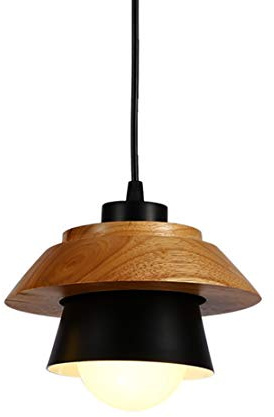 YOXANG Modern Kreativ Kronleuchter Massivholz Kunst Einfachheit Leuchter LED Kreativität Pilz Gestalten Pendelleuchte Decken Restaurant Bar Schlafzimmer Nachttischlampen H12 X D20 CM E27 Lampenhalter
