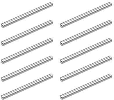 sourcing map 10stk. Passstift 304 Edelstahl Heringe Stützregale Silber Ton 4mm x 50mm